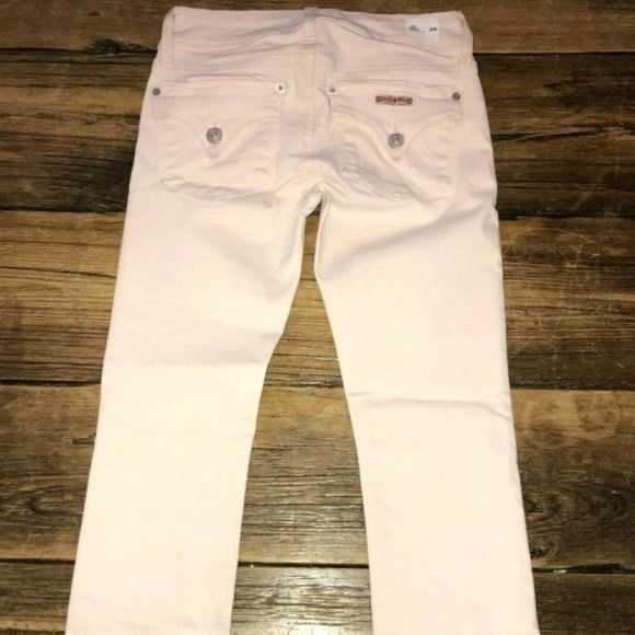 Hudson Cropped Jeans Blush Pale Pink Ginny Crop Cuffed New - Picture 7 of 9